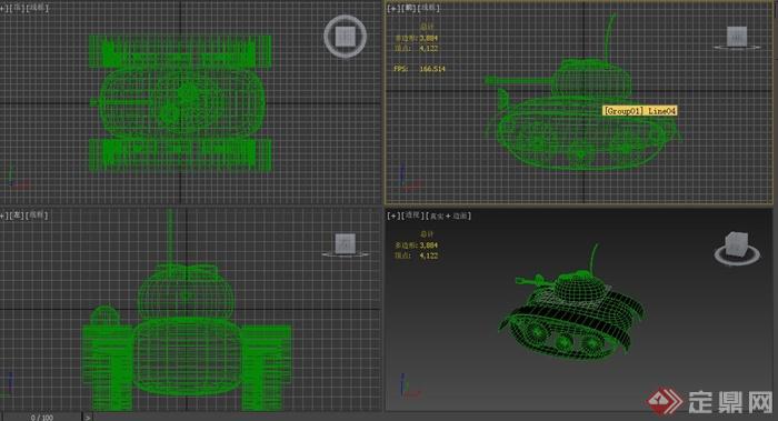 某现代遥控坦克玩具设计3DMAX模型(2)