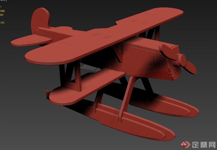 玩具飞机设计3DMAX模型(1)