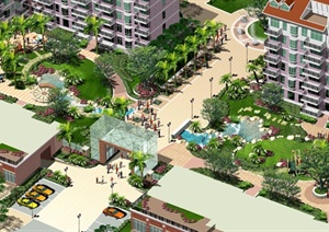 重庆芳草地住宅景观设计CAD施工图（附效果图）