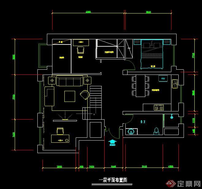 某二层复式住宅室内设计方案图(1)