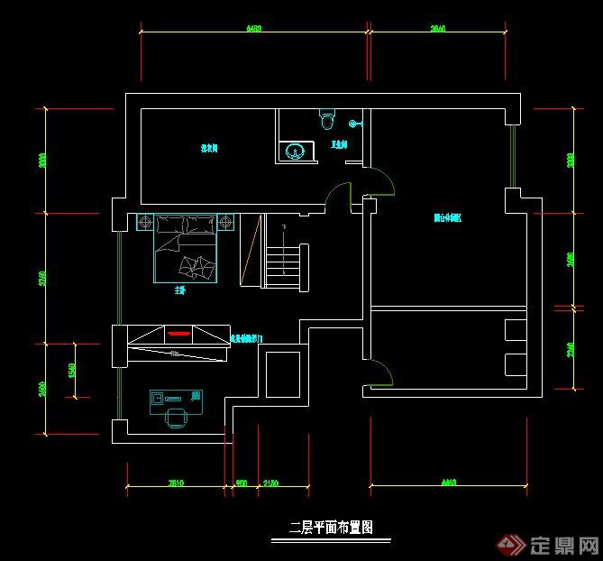 某二层复式住宅室内设计方案图(2)