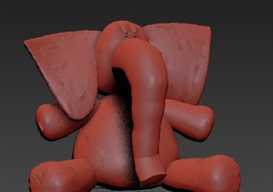 大象玩偶3dmax模型
