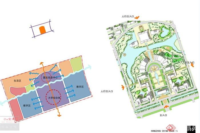 杭州某大学学校规划设计JPG方案(4)