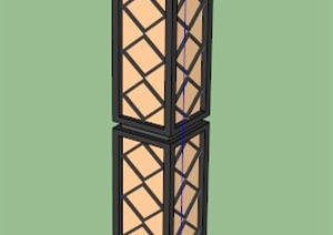 新中式路灯柱设计SU(草图大师)模型