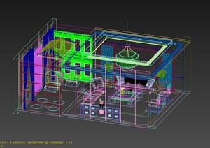 某简约中式客厅装修设计3DMAX模型