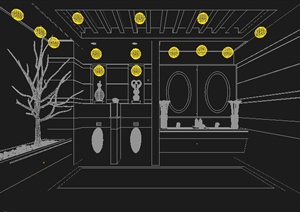 现代卫浴空间室内设计3dmax模型