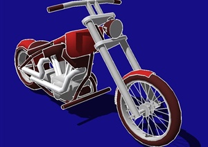 一辆摩托车SU(草图大师)模型