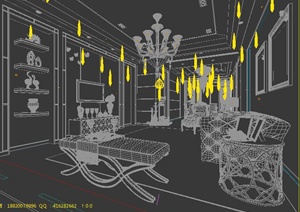 室内装饰家装客餐厅设计3DMAX模型