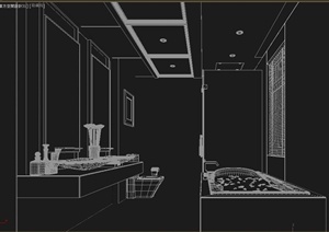 住宅卫生间浴室装饰设计3DMAX模型