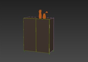 某现代室内储物柜设计3DMAX模型