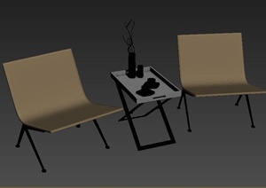 休闲椅组设计3DMAX模型