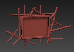 竹架相框设计3DMAX模型