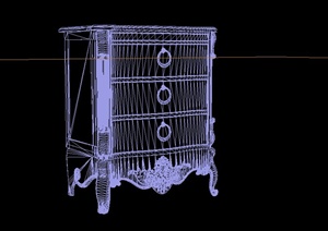 某欧式家具曼斯威尔柜子设计3DMAX模型