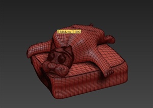 动物抱枕设计3DMAX模型