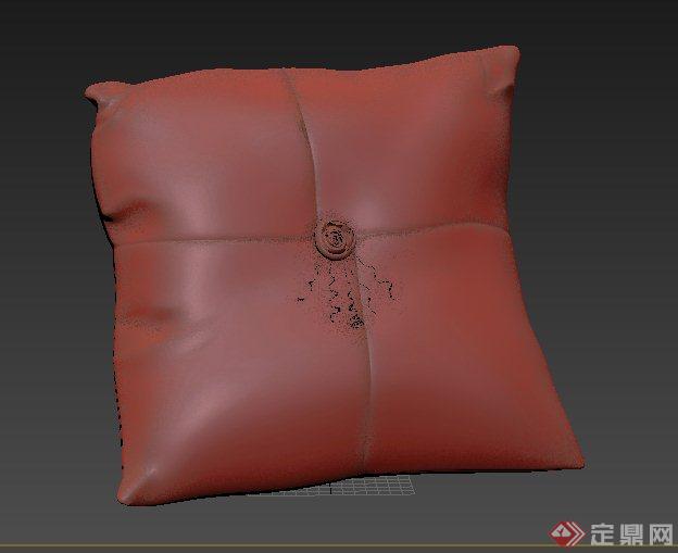 某室内装饰方形抱枕3dmax模型(1)