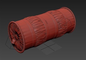 圆筒形抱枕设计3DMAX模型