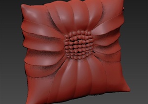 一个室内设计抱枕3dmax模型