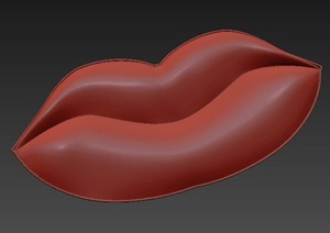 室内装饰嘴唇状枕头3dmax模型