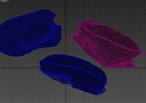 现代风格三个室内抱枕设计3DMAX模型