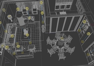 住宅客餐厅空间装潢设计3DMAX模型