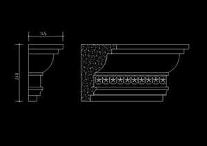 30款欧式建筑构造檐口线设计CAD方案图