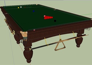 现代风格台球桌SU(草图大师)模型