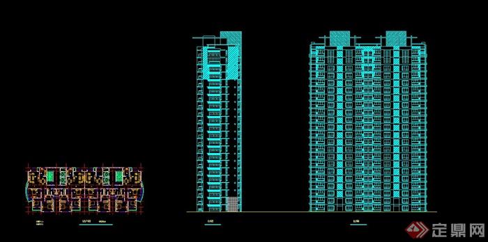 某现代高层商住房建筑设计CAD施工图(7)