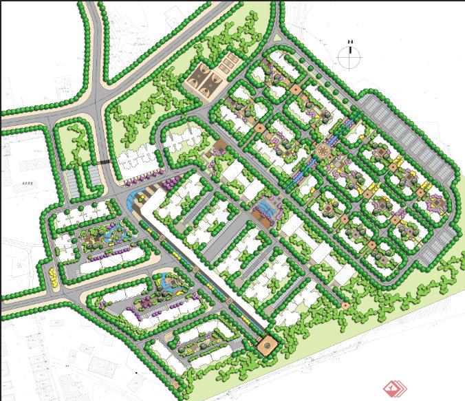 某居住小区规划设计PSD彩平图(1)