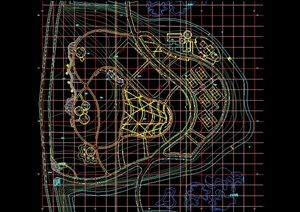 某大学城湖景区规划设计CAD施工图