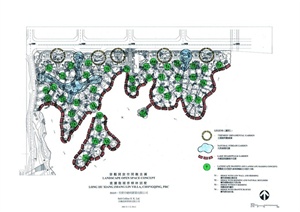 某地龙湖香樟林别墅景观设计全套JPG手绘方案图