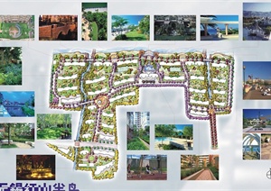 某地红山半岛一期住宅景观规划设计CAD与JPG方案图