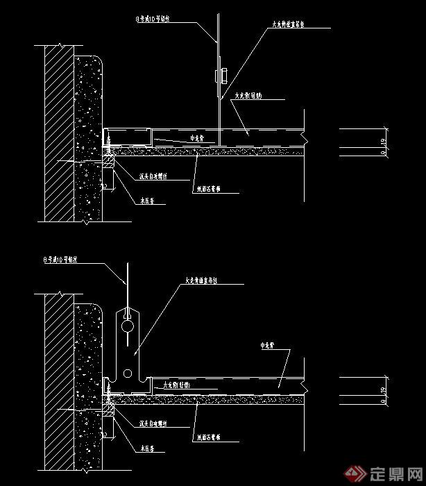 多款建筑节点中式吊顶设计CAD施工图(6)