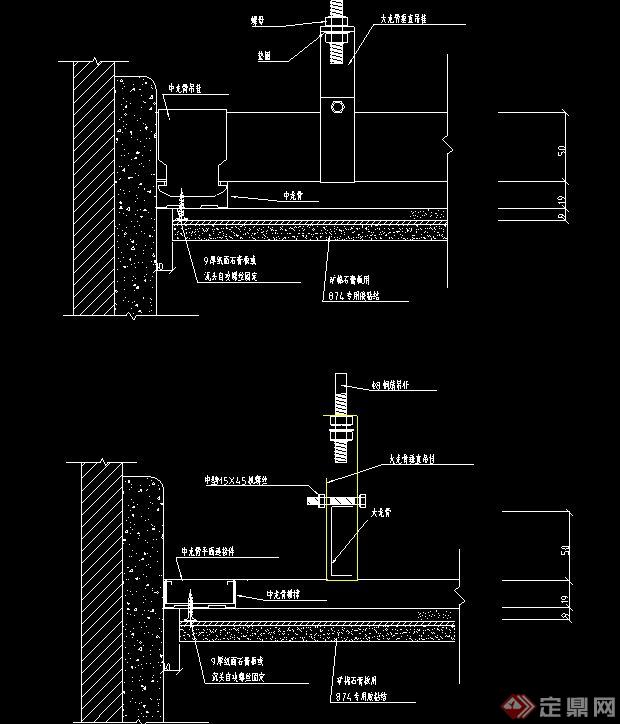 多款建筑节点中式吊顶设计CAD施工图(7)