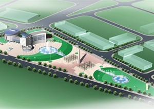 某现代电子工业院景观建筑设计CAD方案