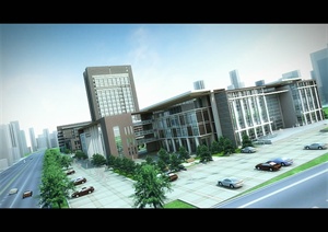 某现代行政中心建筑设计3dmax模型