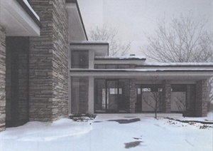 雪景别墅建筑设计3DMAX模型