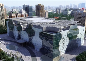 现代风格商业中心建筑设计3dmax模型