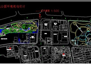 上海古城公园景观设计CAD施工图
