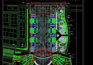 某地石龙镇人民广场景观设计CAD施工图