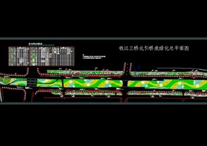 某钱江三桥桥底绿化设计CAD施工图