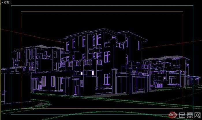 新古典风格别墅建筑设计3dmax模型（含效果图）(4)