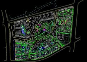 某锦园小区环境设计CAD方案与JPG手绘图