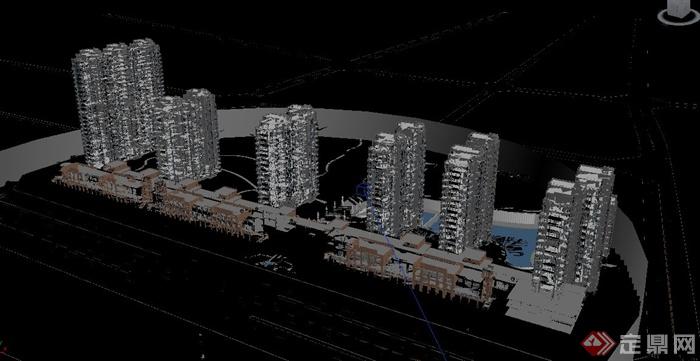 某商住区建筑设计3DMAX模型（带效果图）(2)