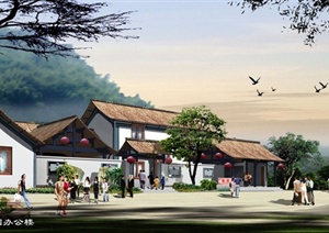 杭州锦绣风水洞景区规划设计彩平图和效果图