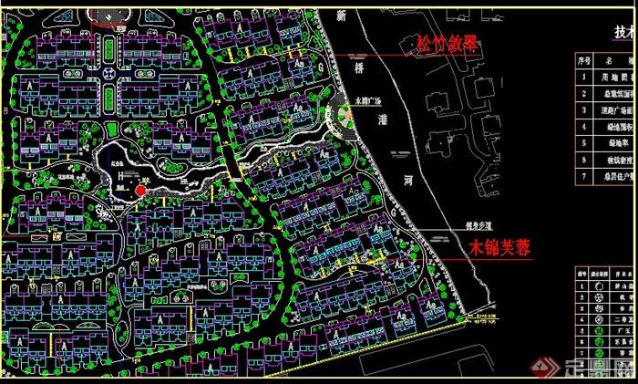某住宅区景观设计CAD方案图（附效果图+3D）(4)