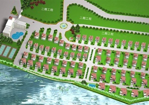 温州某住宅小区景观设计施工图（含效果图）