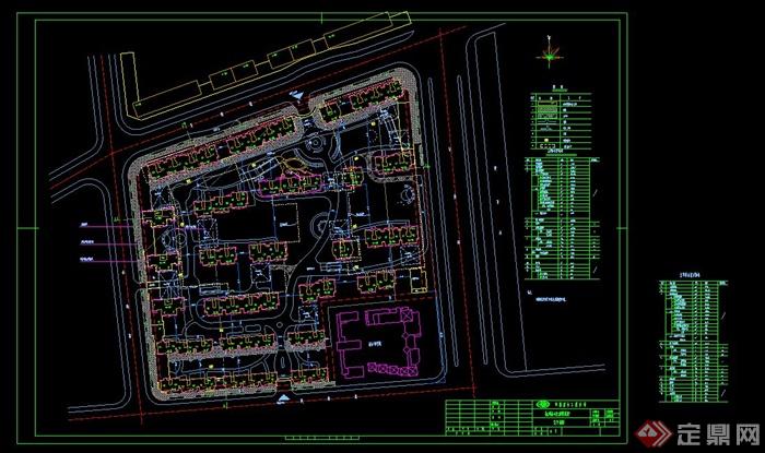 某现代滨江区温馨佳园商住房建筑设计CAD施工图(5)
