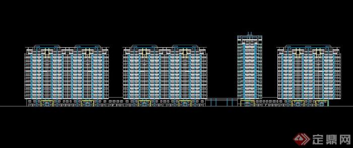 某现代滨江区温馨佳园商住房建筑设计CAD施工图(12)