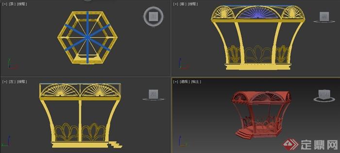园林景观创意亭子3DMAX模型(2)