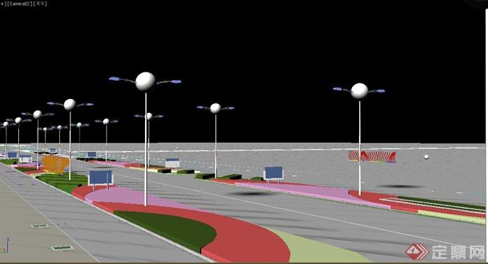 浦江市迎宾大道绿化设计方案（含3D+cad+效果图）(4)